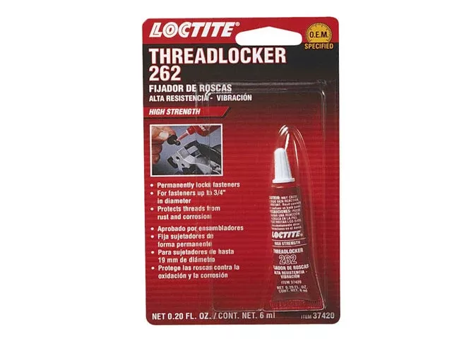 Threadlocker – Loctite 262 Red (6 ml. Tube) 37420