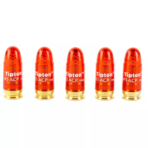Tipton Snap Caps, Translucent Red, 45 ACP, 5-Pack 146331