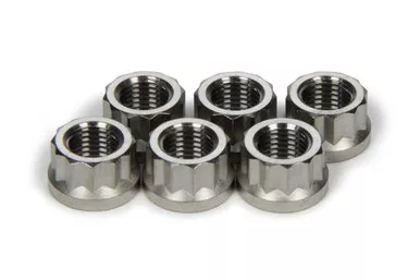 Torque Tube Nut Set 6pcs Titanium 12pt