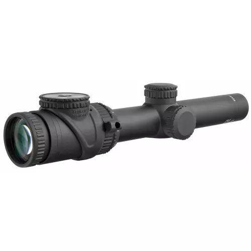 Trijicon AccuPoint 1-6x24mm Riflescope with BAC, Amber Triangle Post Reticle, 30mm Tube, Matte Black, Capped Adjusters TR25-C-200091