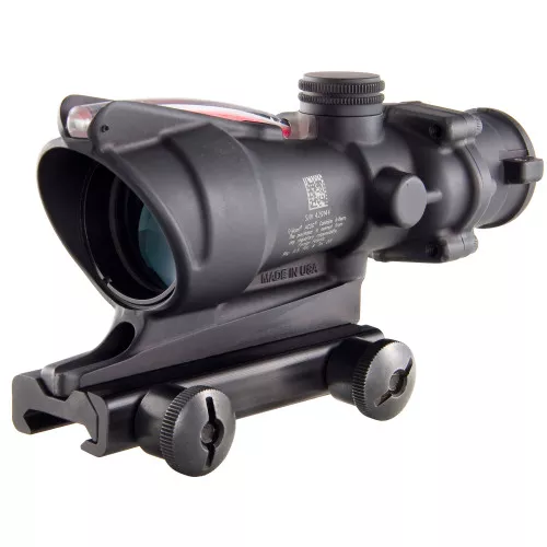 Trijicon ACOG Rifle Scope, 4X32mm, Red Chevron Reticle, Includes Flattop Mount, Matte Finish TA31F