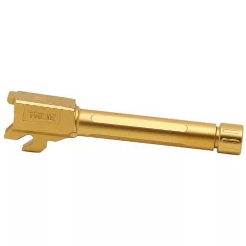 True Precision Barrel, 9MM, Threaded 1/2x28, Fits Sig P320 X-Compact, Titanium Nitride Finish, Gold TP-P32XCB-XTG