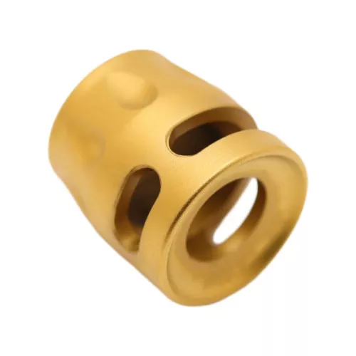 True Precision Micro Comp, Compensator, 9MM, Gold, 1/2-28, Titanium Nitride TP-SMICRO-G