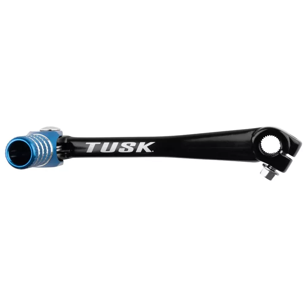 Tusk Folding Shift Lever Black/Blue Tip for Yamaha PW80 YZinger 1983-2006 – One Size, Durable Design