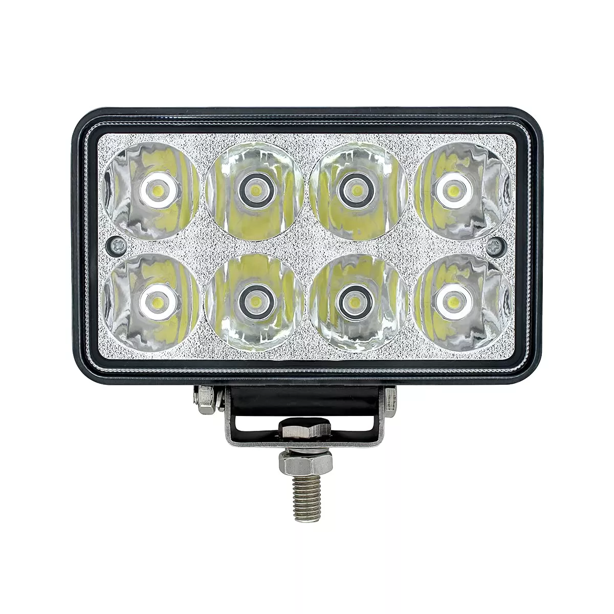 United Pacific 8 High Power Led Rectangular Work Light With Chrome Reflector, 36507