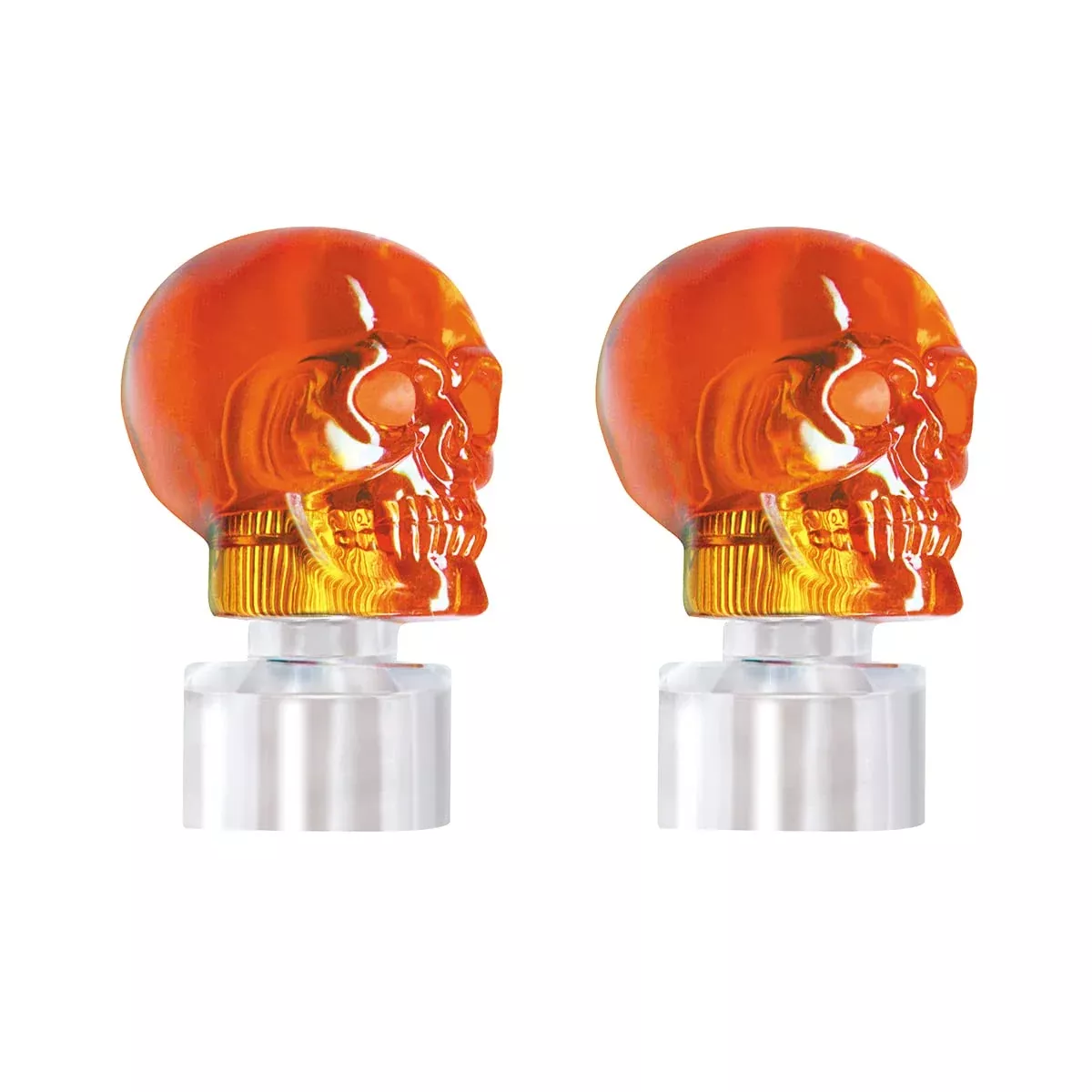 United Pacific 86059 Skull Guide Top - Amber, 2 Pack