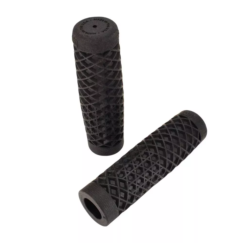 Vans’Waffle’ Pattern Rubber Motorcycle Grips – Black – Sold As A Pair For 7/8′ Bars – Made In The Usa …