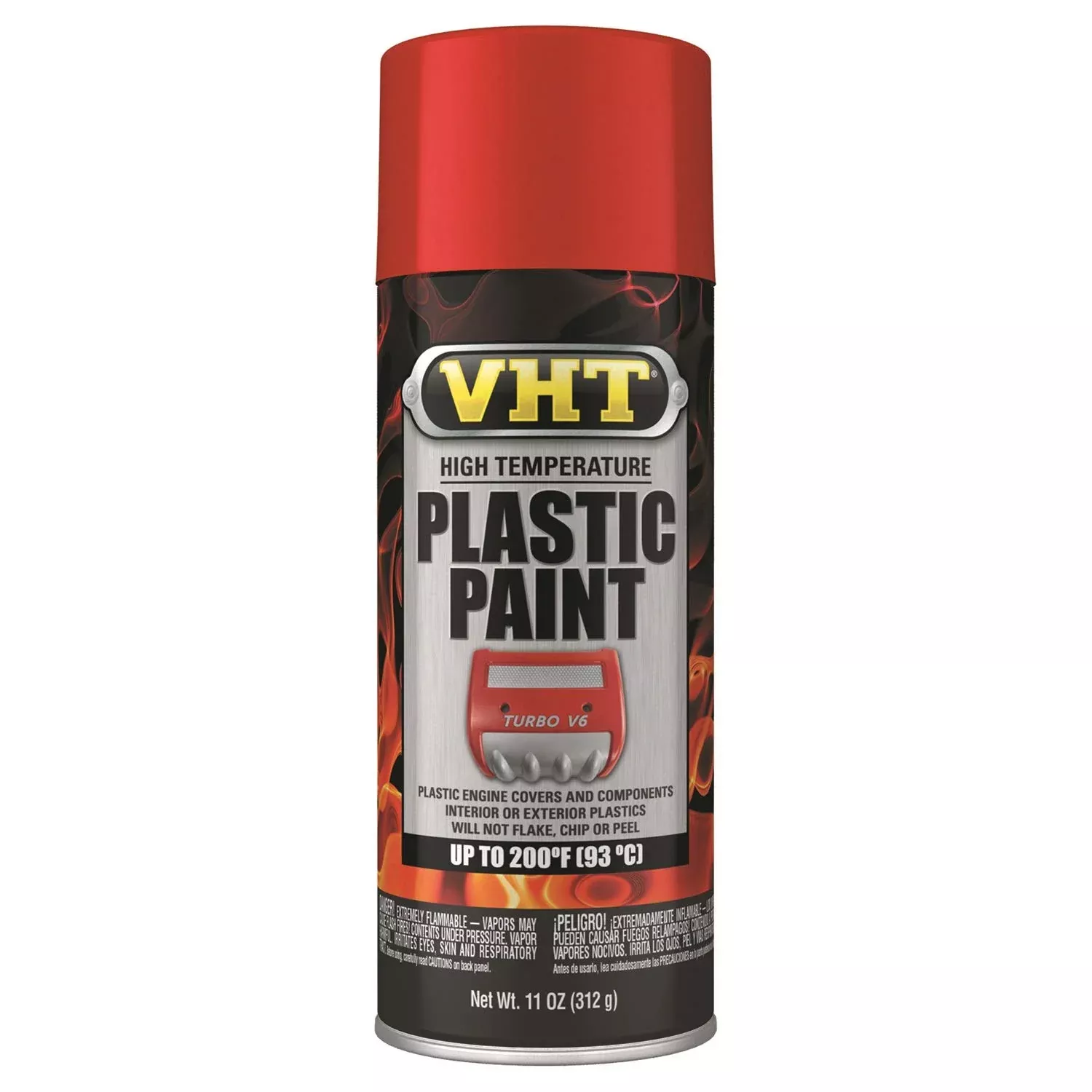 Vht Duplicolor Esp821007 Red High Temperature Plastic Paint, 11. Fluid_Ounces