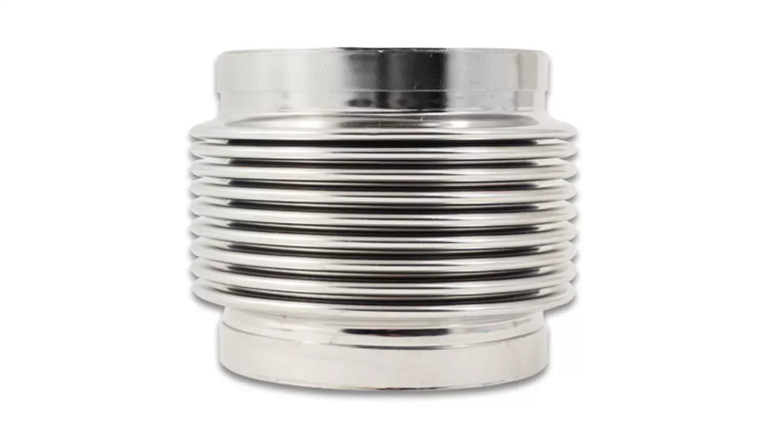 Vibrant Performance 69834 Exhaust Bellows Assembly, Directional Flow Solid Liner, 3.00 In. Diameter Inlet, 3.00 In. Diameter Outlet, 4.00 In. Long, 321 Stainless Steel, Electropolished, Each