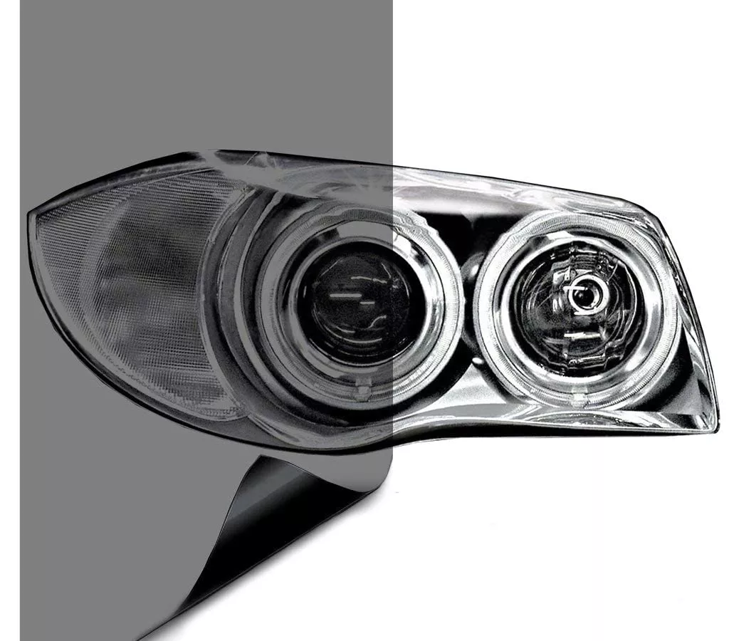 Vvivid Extra-Wide Headlight Taillight Vinyl Tint Wrap Roll (Light Smoke 16′ X 48′ 2-Roll Pack)