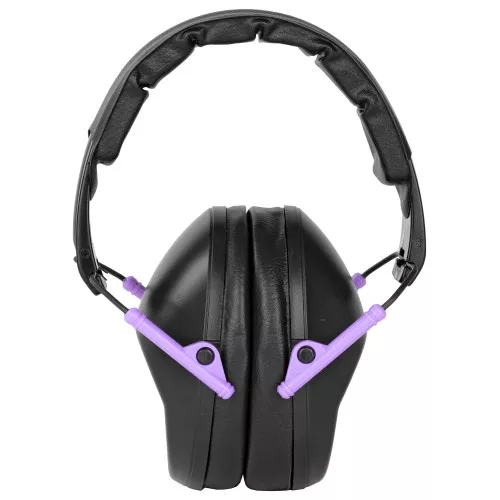 Walker's Passive, Folding Earmuff, Black/Purple, 1 Pair GWP-FPM1-BKPU