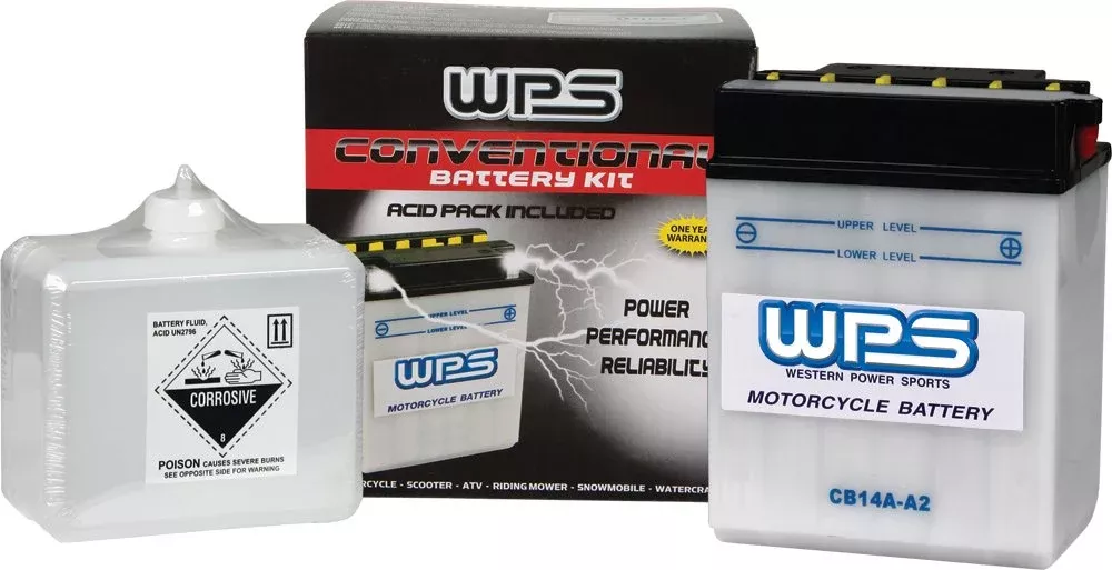 Wps Conventional 12V Standard Battery With Acid Pack 12N5.5A-3B