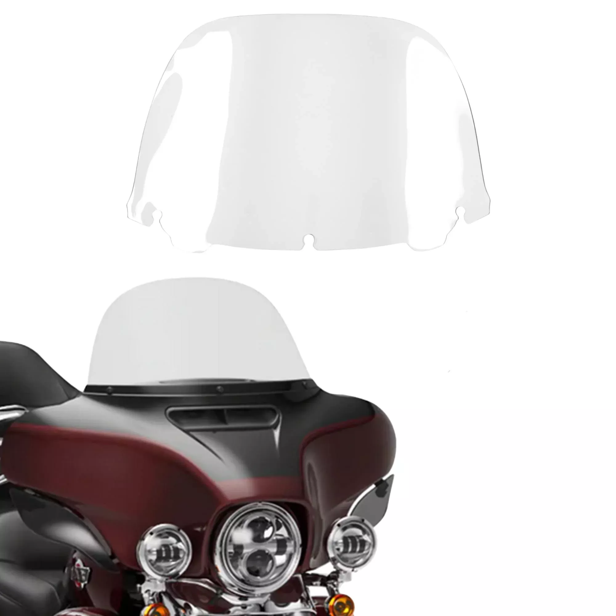 Wynmoto 13 Clear Windshield Windscreen Compatible For 2014-2021 Harley Davidson Touring Street Glide/Electra Glide/Tri Glide Flht Flhx Flhtcu Flhtc Flhx Flhtk Tri Glide 14-21