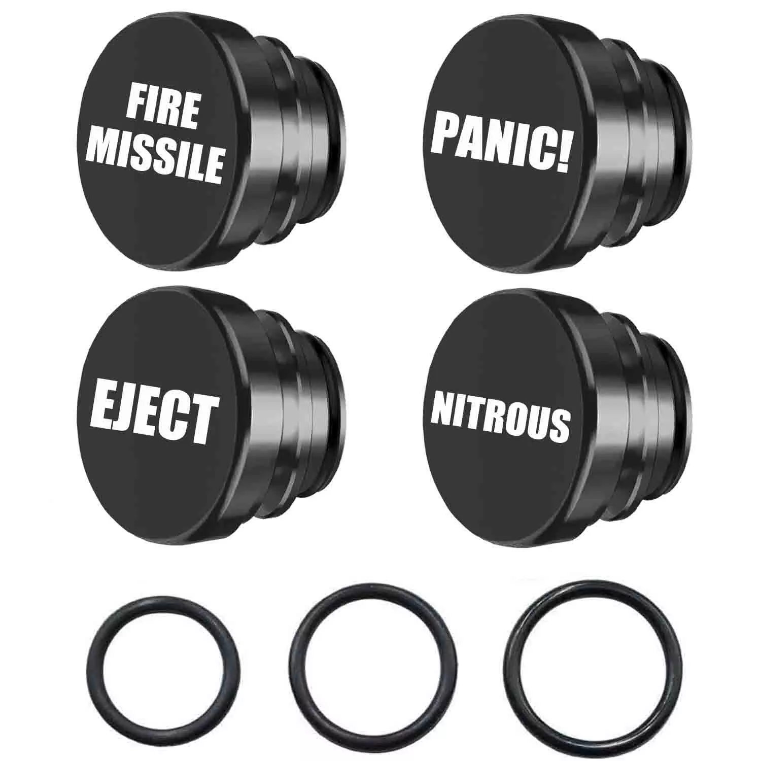 Xjdamz Aluminum Cigarette Lighter Socket Cover Cap. Universal Waterproof Dustproof Plug For Car Power Port Outlet-Black 4Pcs