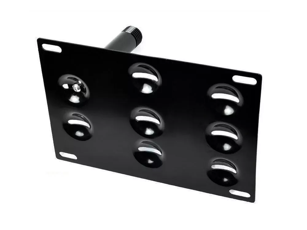 Xotic Tech Tow Hook License Plate Screw On Mount Bracket Compatible With Mazdaspeed 6 2006 2007 (Black)
