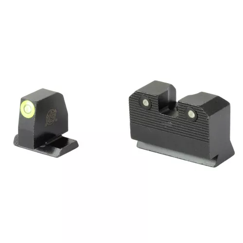 XS Sights R3D 2.0, Suppressor Height Night Sight, For S&W M&P OR Full Size & Compact, Green Front Outline, Green Tritium Front/Rear SW-R205P-6G