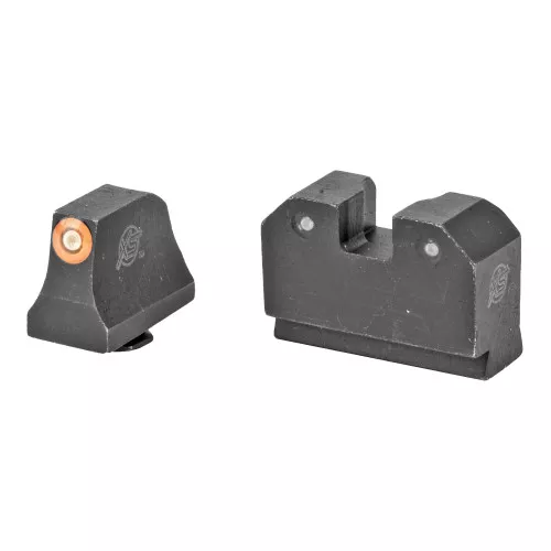 XS Sights R3D, Tritium Night Sights, Suppressor Height, Orange Front and Black Rear, Fits Glock 17,19,22,23,24,26,27,31,32,33,34,35,36,38 GL-R021P-6N