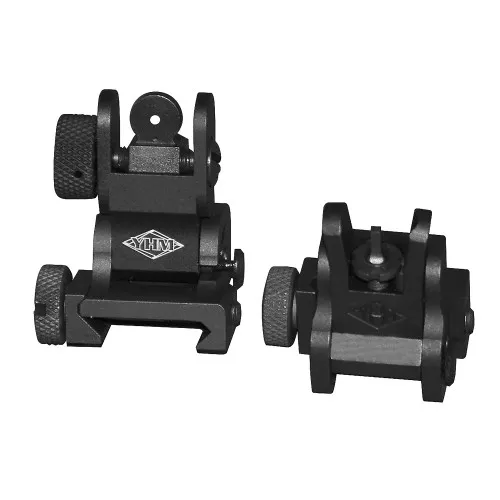 Yankee Hill Machine Co Flip Sight Set, Fits Picatinny Rails, Black YHM-8027