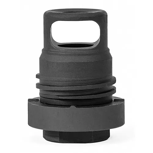 Yankee Hill Machine Co Mini QD Muzzle Brake, 9MM, 1/2″-28, Black, Includes Shim Kit YHM-3109-1MB-28A