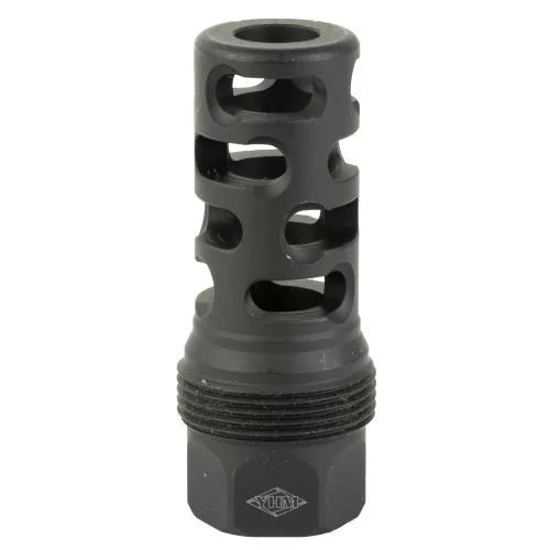 Yankee Hill Machine Co sRx Muzzle Brake, 1/2-28, Compatible with sRx Low Profile Adapter, Attaches to Suppressors with 1-3/8″x24 Thread Pitch, Black Oxide Finish YHM-4405-MB-28