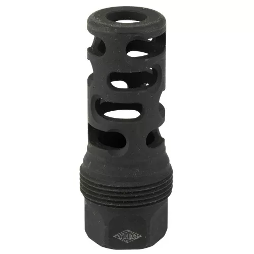 Yankee Hill Machine Co sRx Muzzle Brake, 5/8-24, Compatible with sRx Low Profile Adapter, Attaches to Suppressors with 1-3/8″x24 Thread Pitch, Black Oxide Finish YHM-4405-MB-24