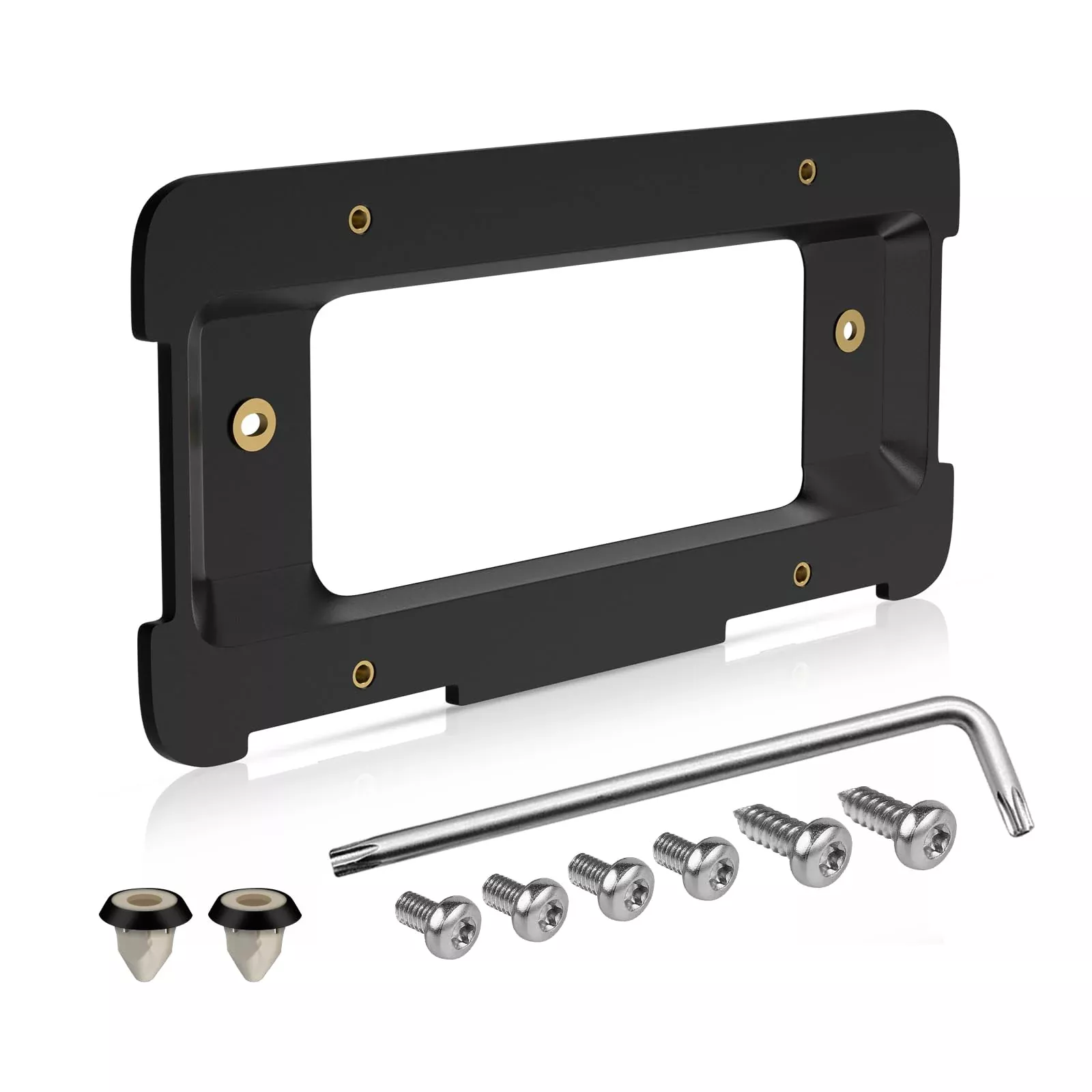 YDOTUSE Rear License Plate Holder Bracket – Black Plastic Compatible with BMW 1/2/3/4/5/6 Series & X1/X3/X4/X5/X6/Z4