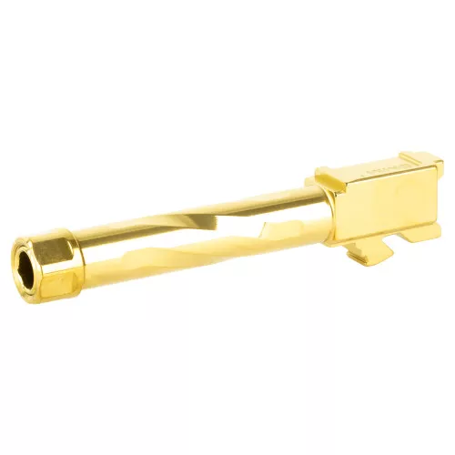 Zaffiri Precision Pistol Barrel, Threaded 1/2×28, 9MM, 4.02″, TiN Finish, Gold, Fits Glock 19 Gen 1-5 ZP.19BTG