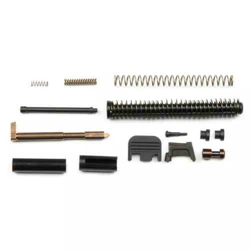Zaffiri Precision UPK, Upper Parts Kit, Fits Glock 19 Gen 1-3, Includes Firing Pin and Spring, Firing Pin Spacer Sleeve, Firing Pin Channel Liner, Spring Cups, Safety Plunger and Spring, Extractor, Extractor Depressor Plunger Assembly, Slide Recoil
