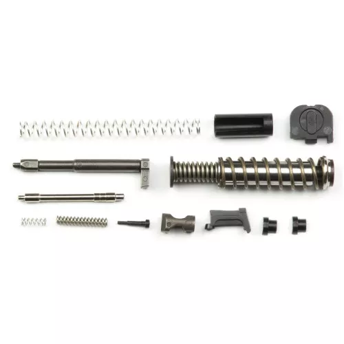 Zaffiri Precision UPK, Upper Parts Kit, Fits Glock 43/43X/48, Includes Firing Pin and Spring, Spring Cups, Safety Plunger and Spring, Extractor w/LCI, Extractor Depressor Plunger Assembly, Slide Recoil Cover Plate, Recoil Spring Assembly (Guide Rod)