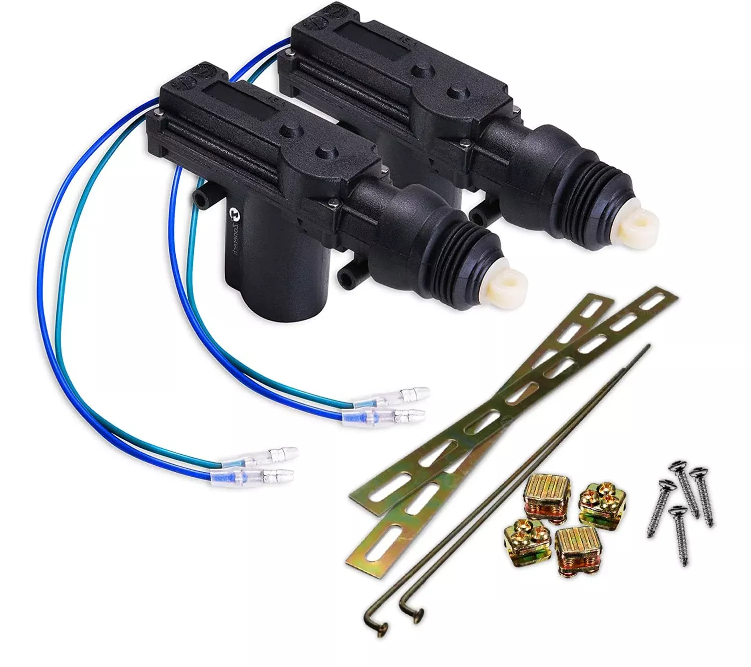 ZONETECH High Power Door Lock Actuator – Heavy Duty Durable Black Universal (2-Pack)
