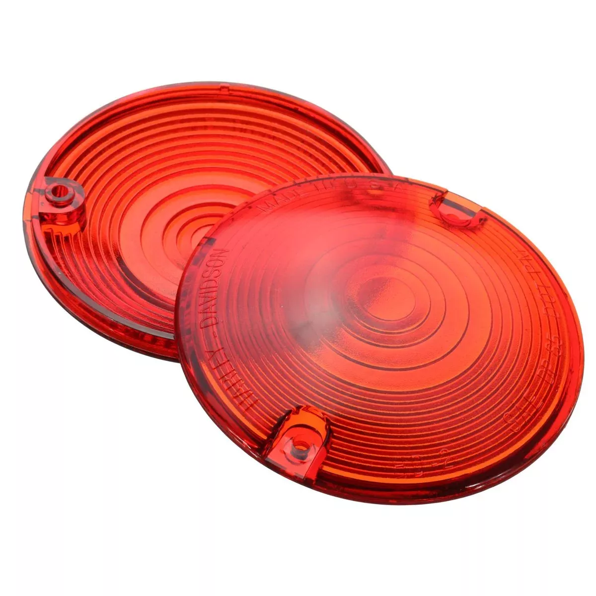 Zytc Red Harley Turn Signal Lens Lenses Covers 3 1/4′ For Harley Touring Flat Electra Glide Road King Pack Of 2